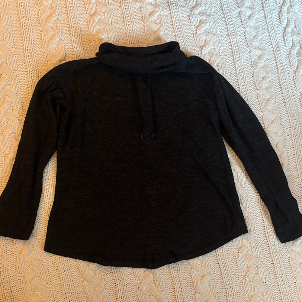 Lee Black Cowl Neck Pullover Hoodie